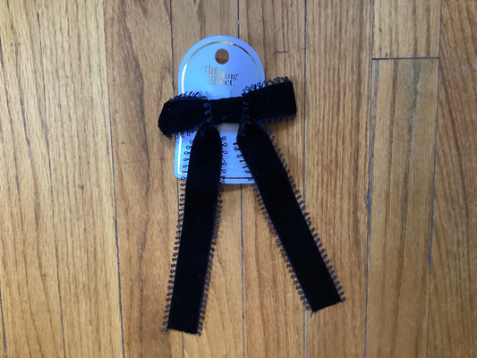 Vintage Velvet Hair Bow Black