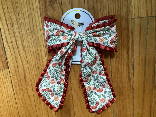 Fancy Frills Hair Bow Rose