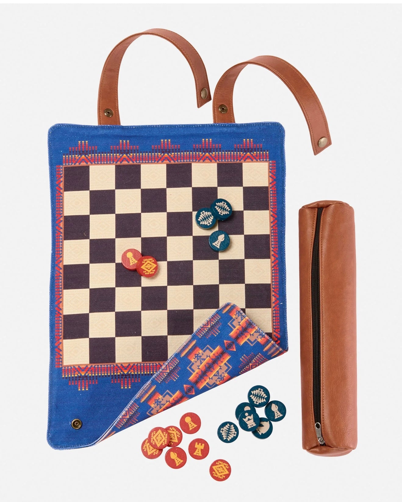 Pendleton Chess & Checkers Travel Ready Roll Up Game