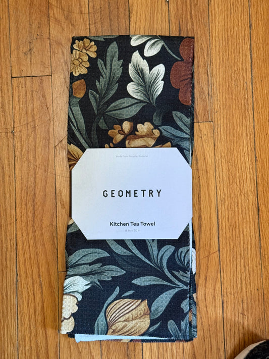 Geometry Classic Floral Tea Towel
