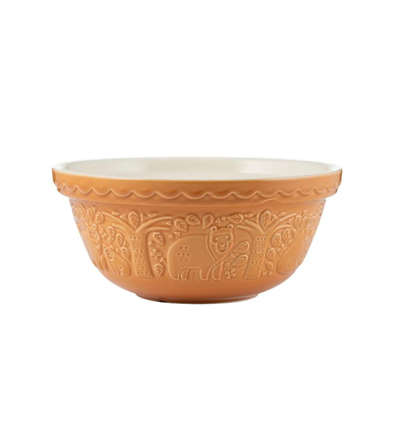 Mason Cash In the Forest S24 Bear (Ochre) (2.15 Qt) Embossed Mixing Bowl
