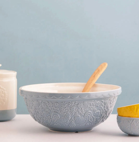 Mason Cash Home to Roost S18 Cornflower Blue (2.85 Qt) Mixing Bowl