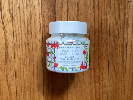 Beekman Pistachio Dark Cherry Whipped Body Cream