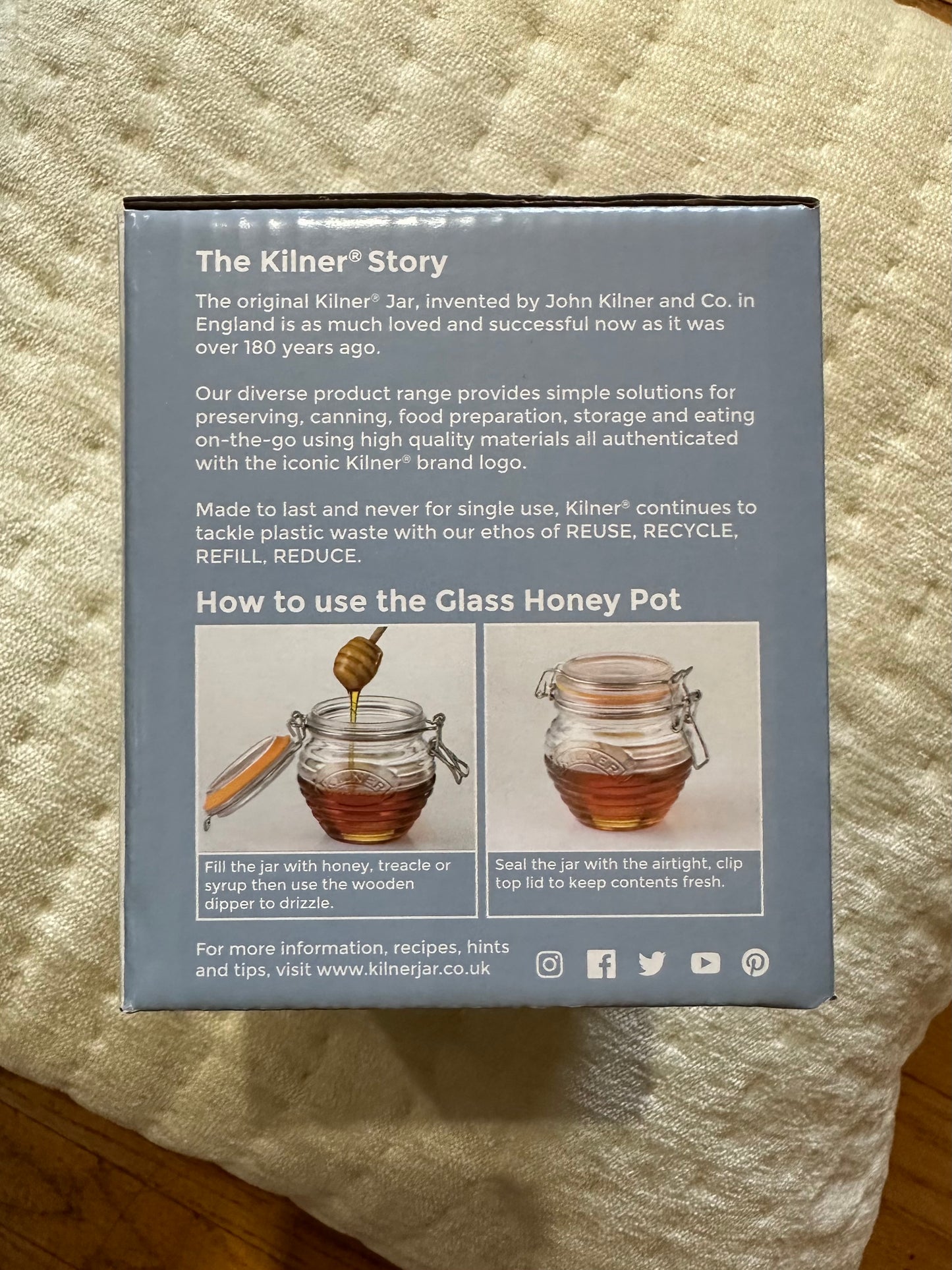 Glass Honey Pot Set