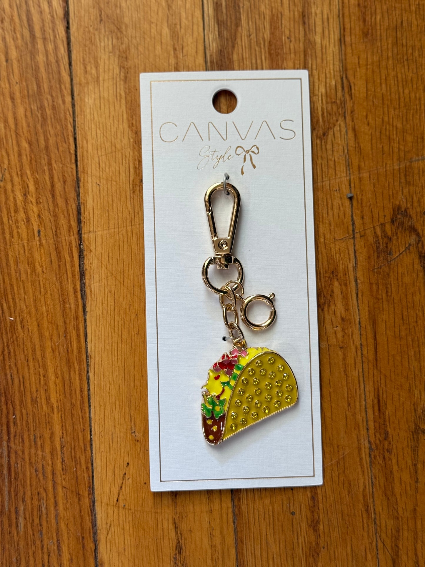 Pave Pizza Bag Charm