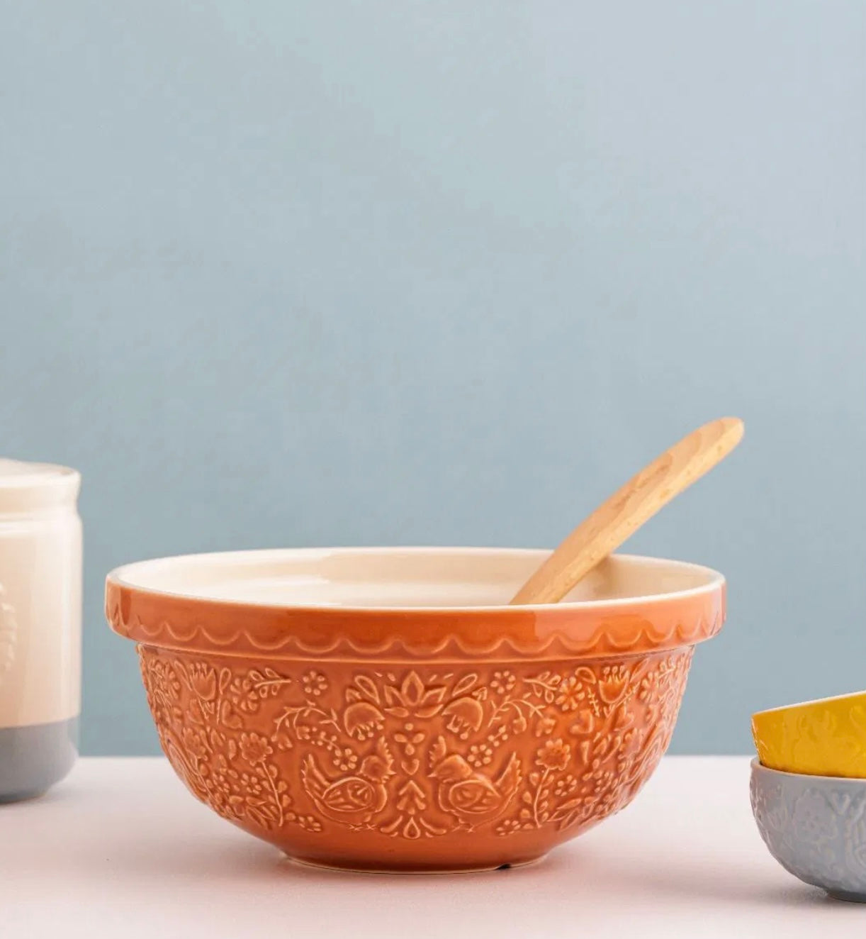 Mason Cash Home to Roost S24 Sienna Orange(2.15 Qt) Mixing Bowl