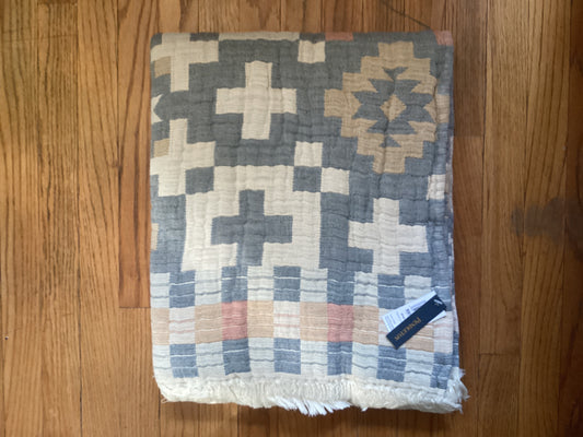Pendleton Fringed Cotton Throw Blue Ridge