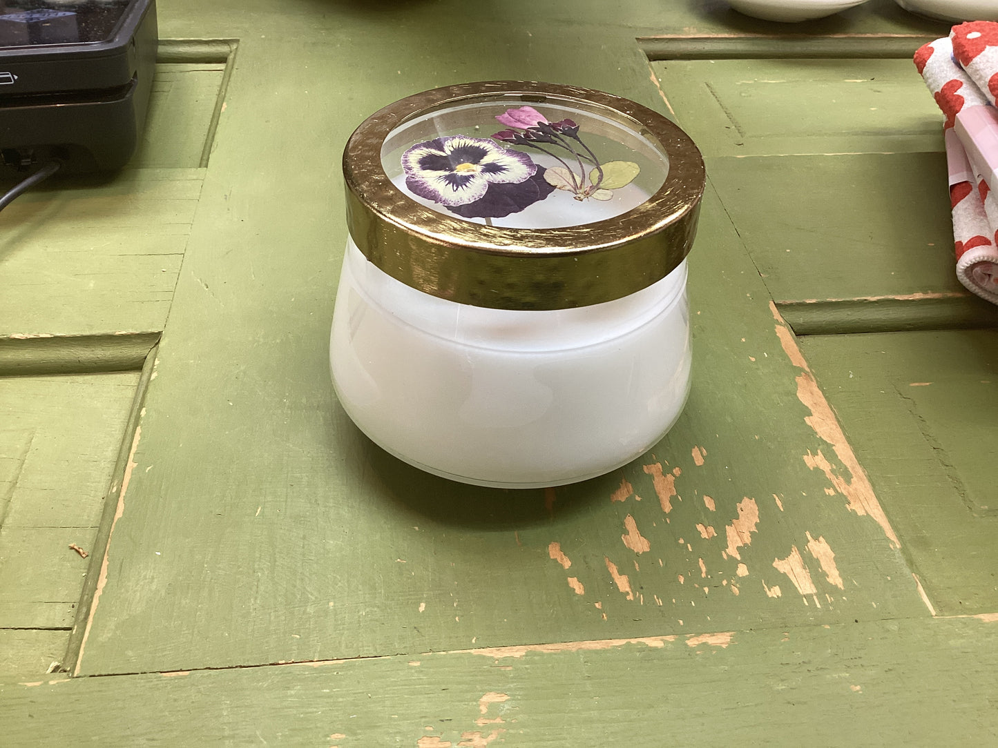 Pressed Floral Candle Blushing Rosewood