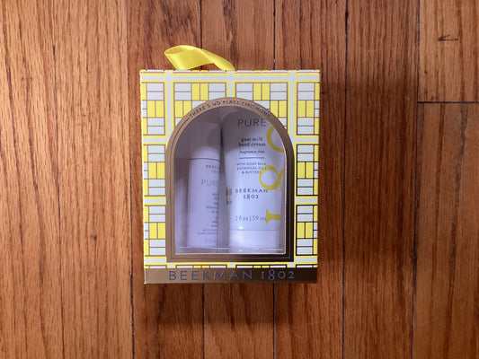 Beekman Pure Hand Cream & Lip Balm Set