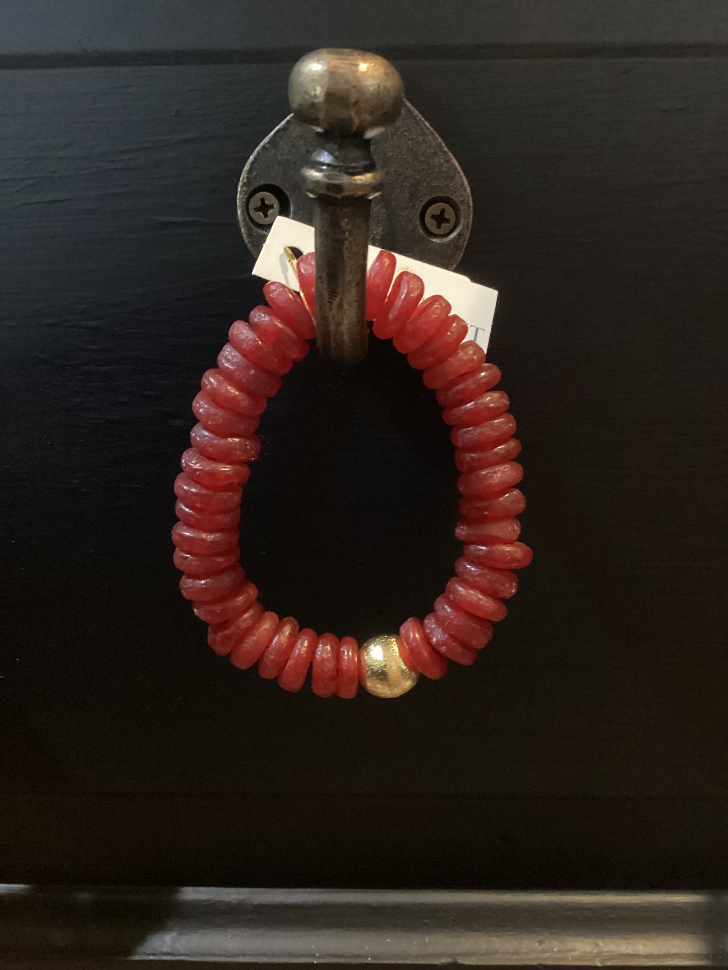 Seascape Red Goldball Bracelet