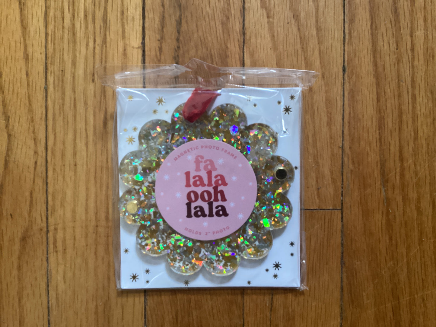 Gold Glitter Magnetic Photo Ornament