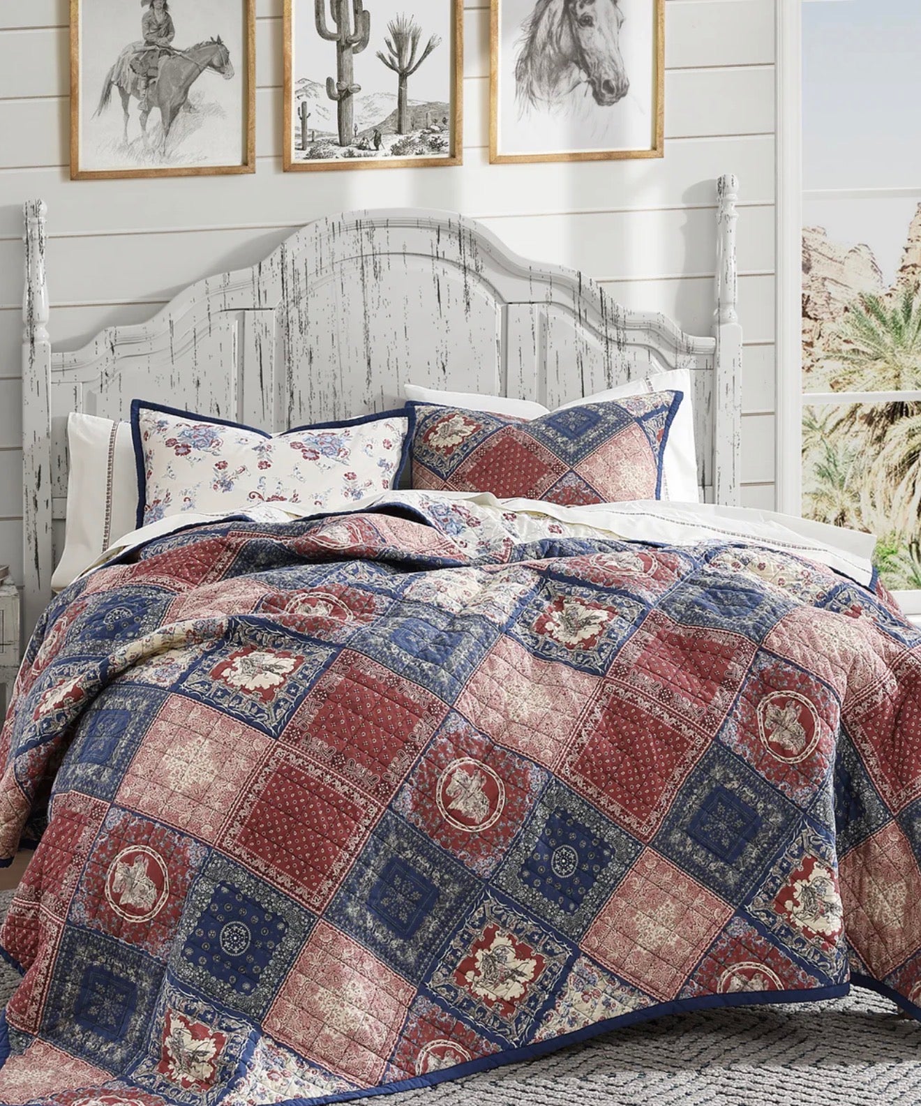 Patchwork Bandana Reversible Quilt Set 3pC