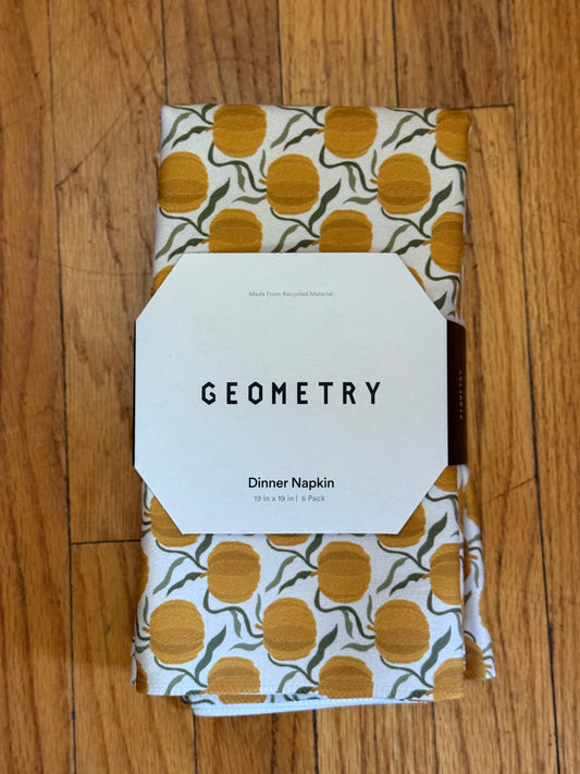 Geometry Hearth and Vine Dinner Napkin Set of 6