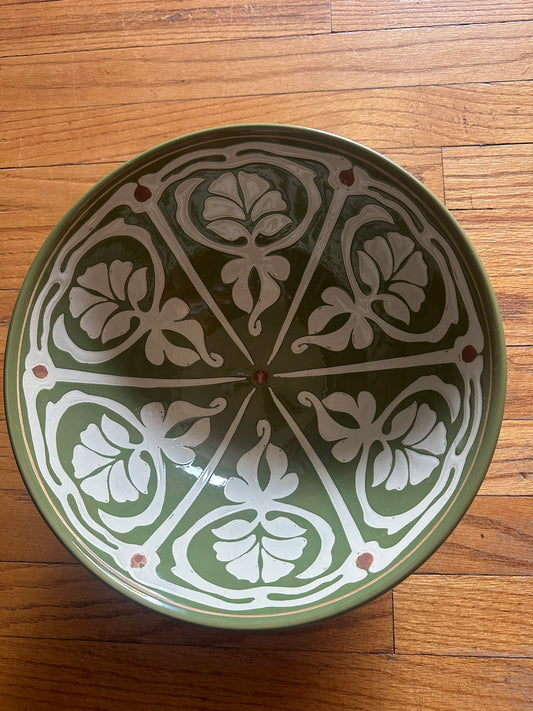 Hand Painted Green Bowl