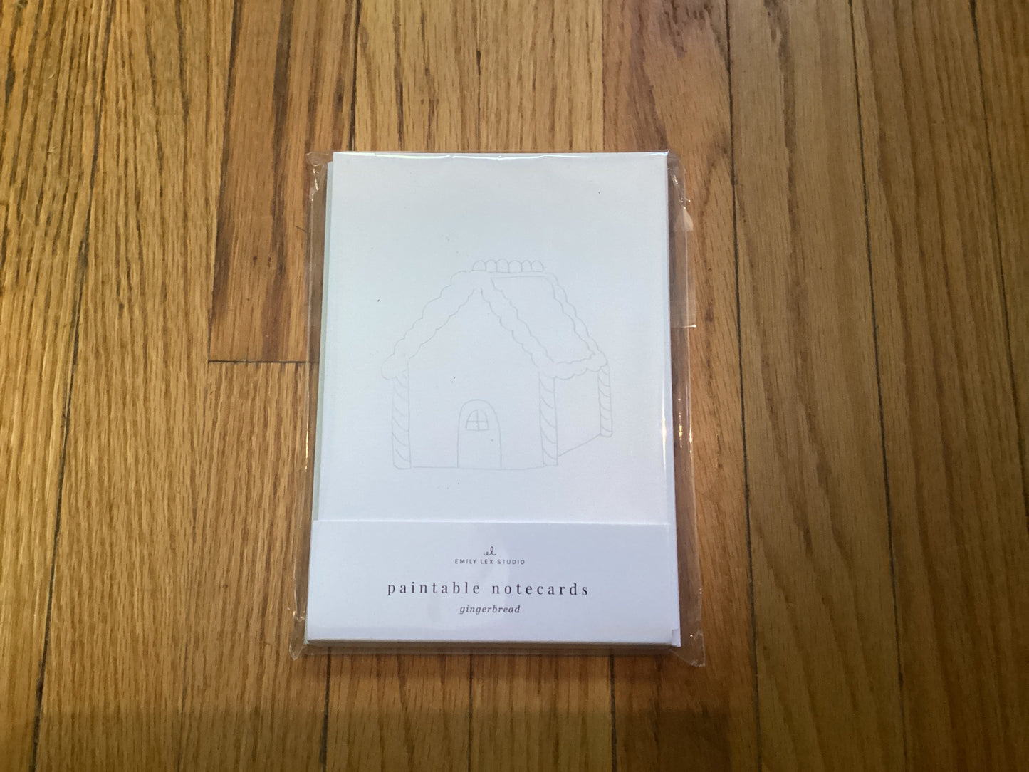 Gingerbread Paintable Notecards