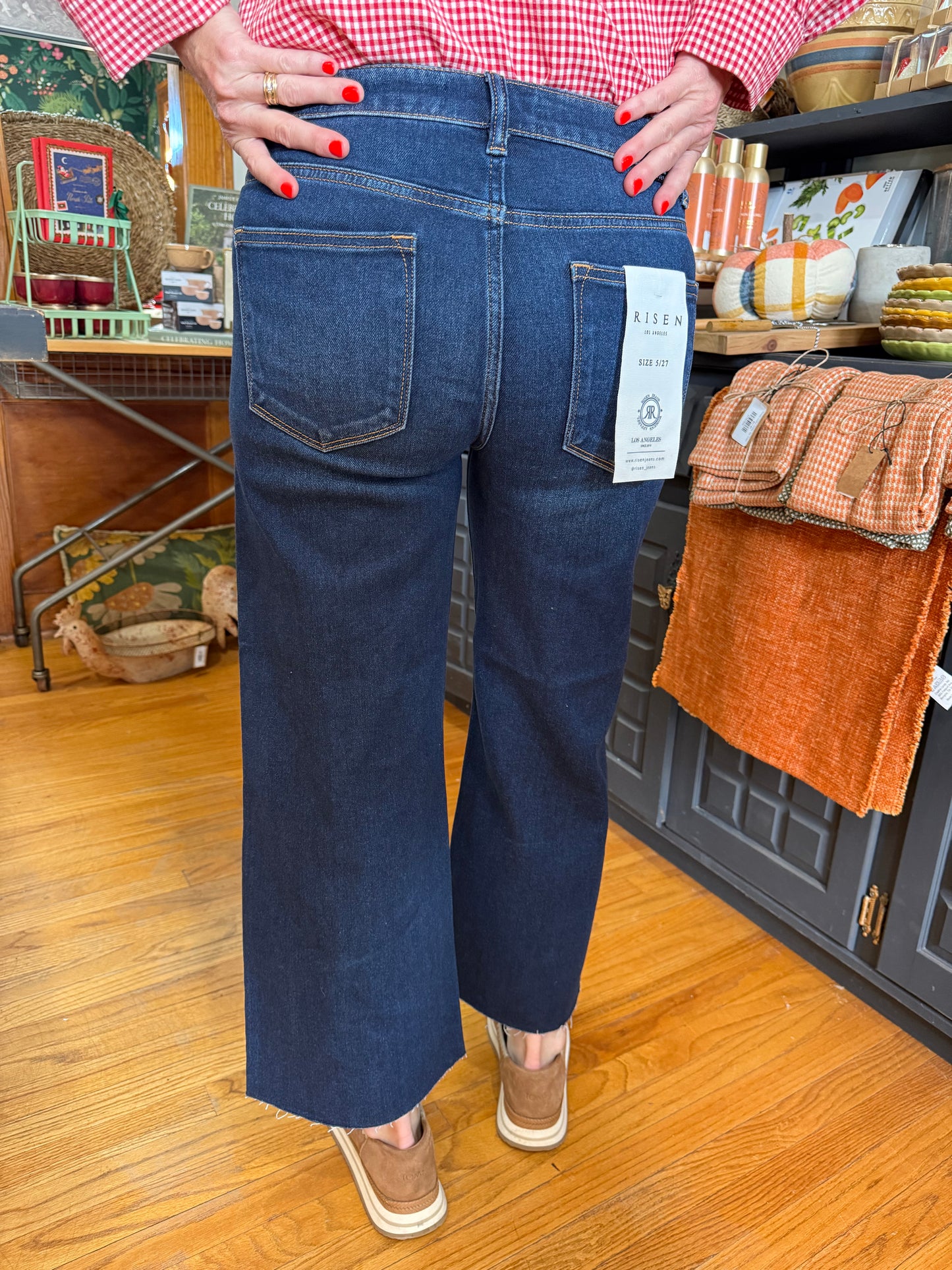 High Rise Crop Wide Jean