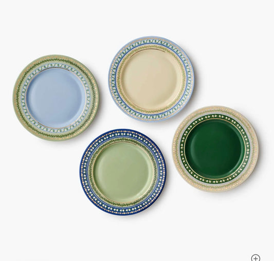 Rifle Paper Co Delphine Porcelain Dessert Plate Set