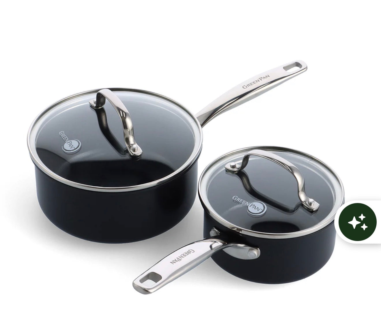 2Qt Green Pan SaucePan with Lid