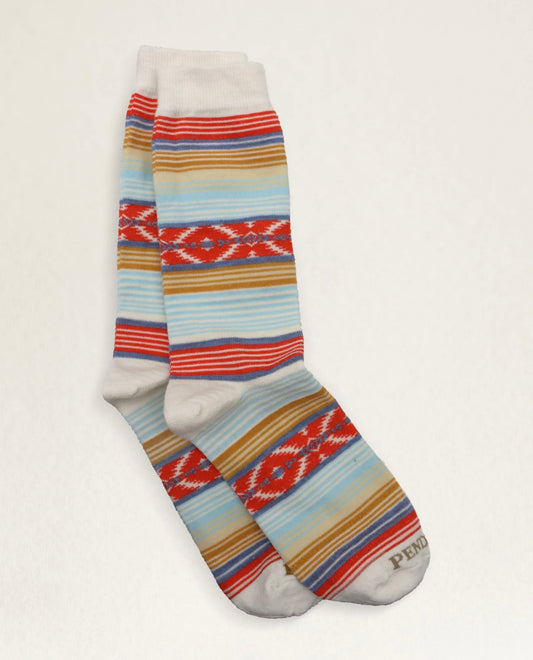 Pendleton Merino Wool Crew Socks Coral
