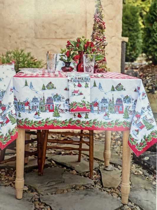 April Cornell Victorian Christmas Table Cloth 54” x 54”