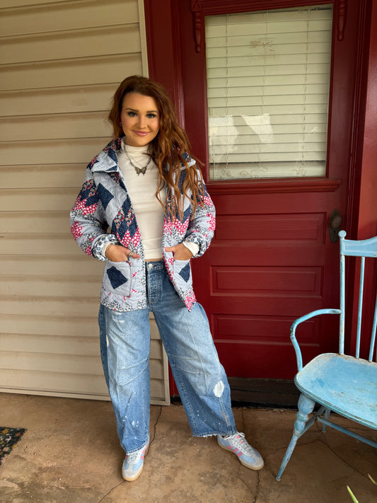 Adeline Patchwork Americana Quilted Jacket