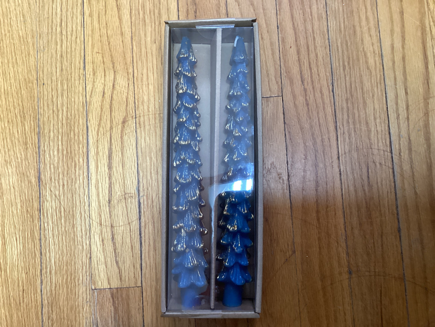 Unscented Tree Shaped Tapers Blue