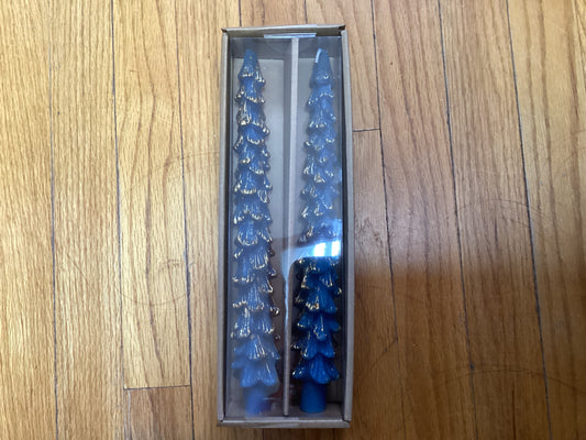 Unscented Tree Shaped Tapers Blue