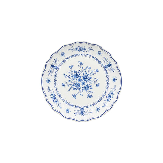 Vila Salad/Dessert Plate 8in White/Blue