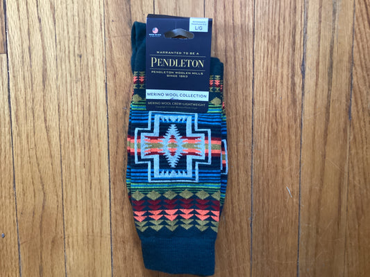 Pendleton Merino Wool Crew Sock Green