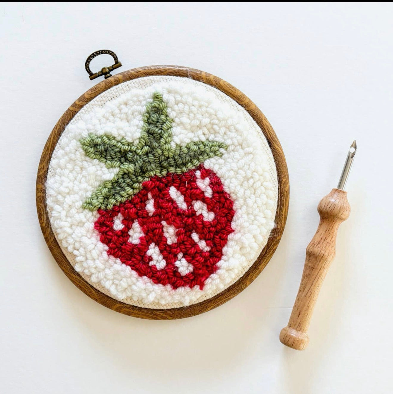 Punch Needle Strawberry Kit