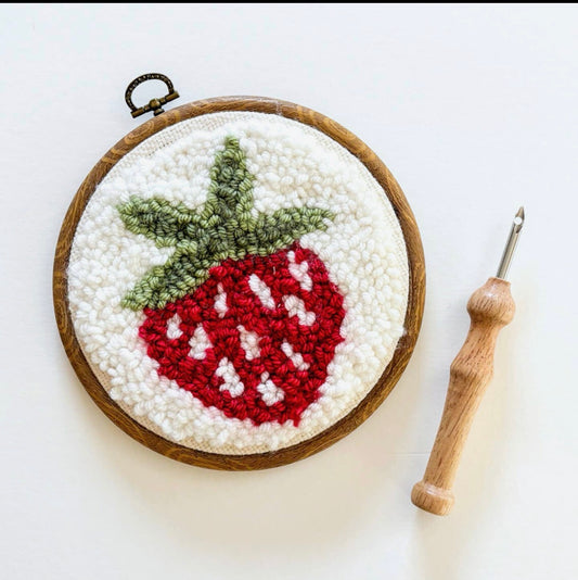 Punch Needle Strawberry Kit