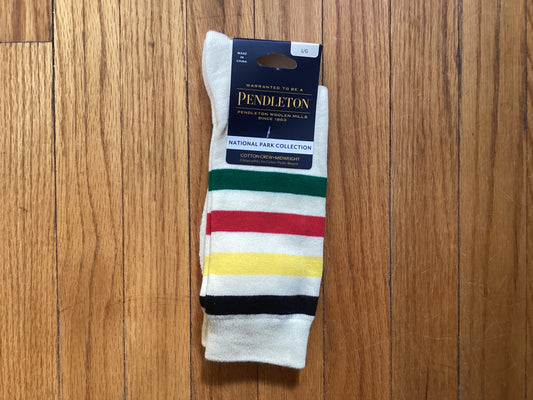 Pendleton Cotton Crew Sock Glacier Stripe