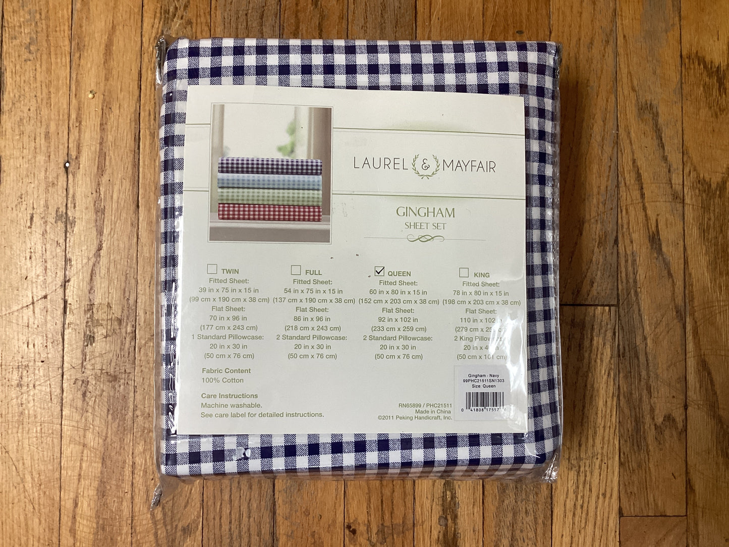 Gingham Sheet Set Navy