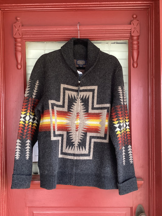 Harding Zip Lambswool Cardigan