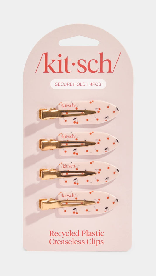 Kit*sch Creaseless Clips 4pc Set Cherry