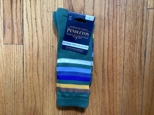 Pendleton Cotton Crew Sock MTN Stripe
