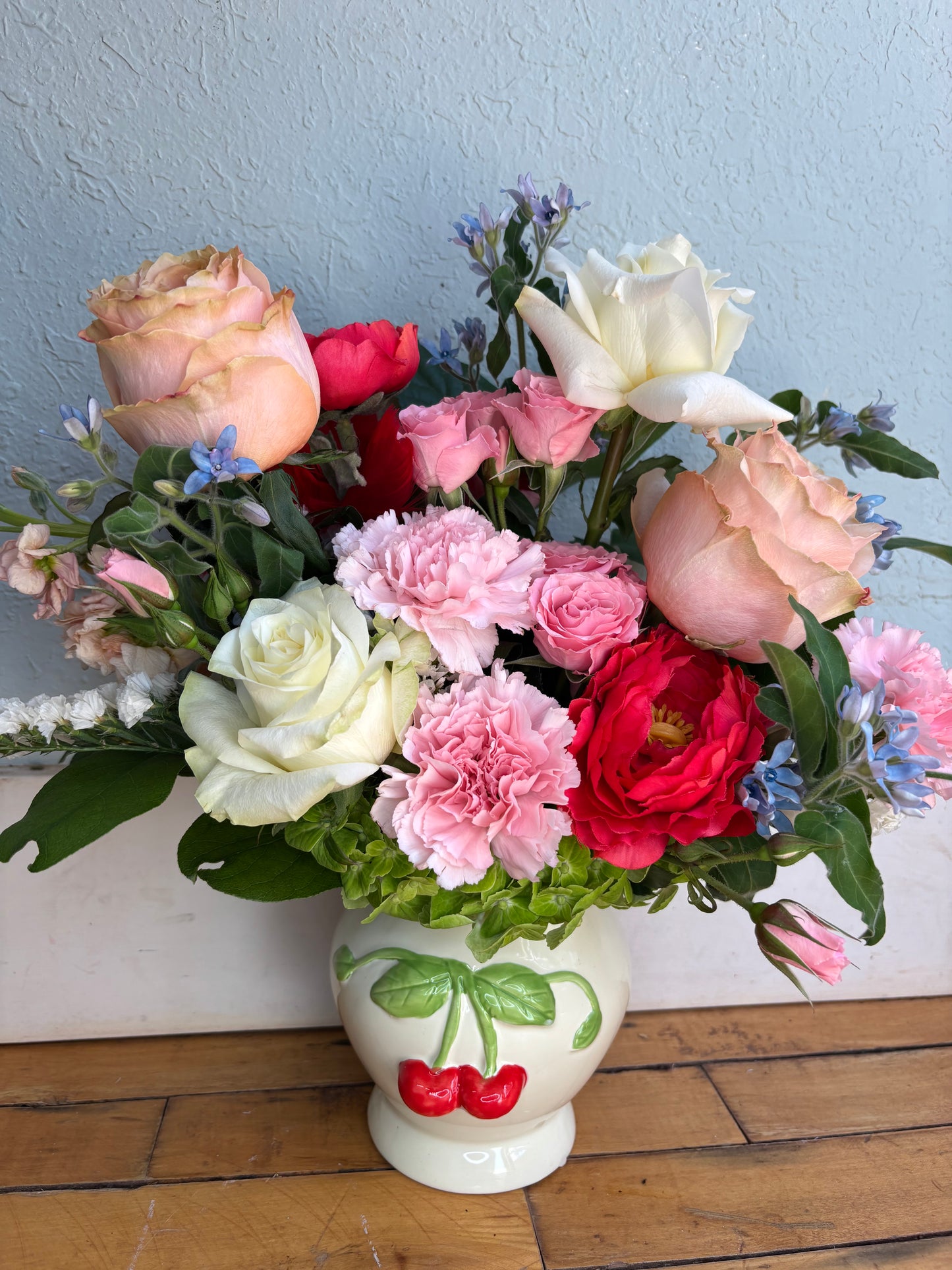 Red Cherry Vase