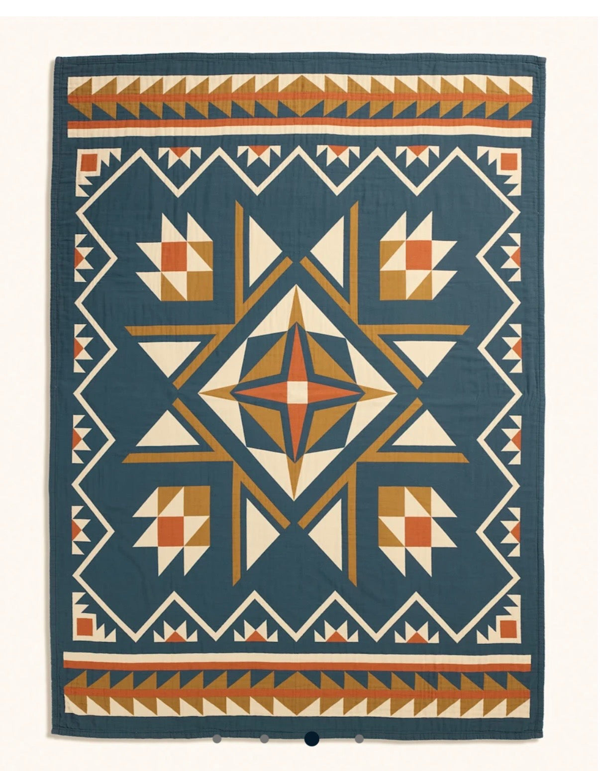 Quilted Star Matelasse Indigo