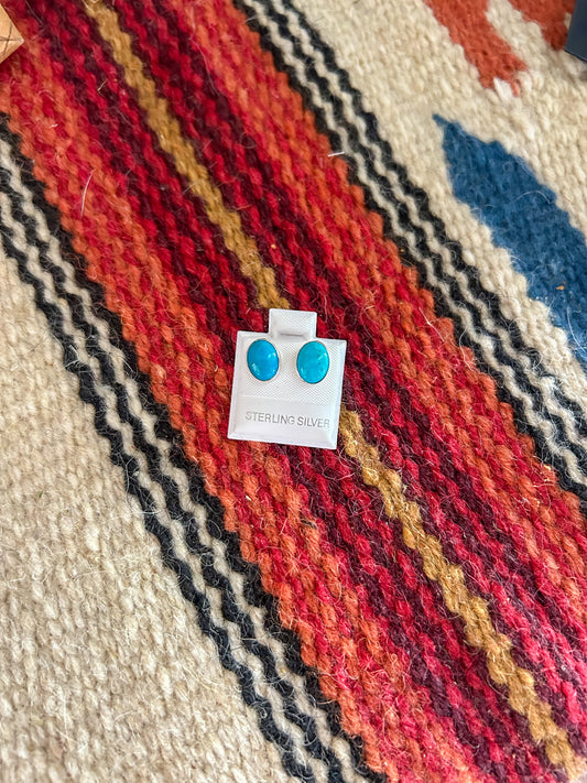 Oval Turquoise Studs