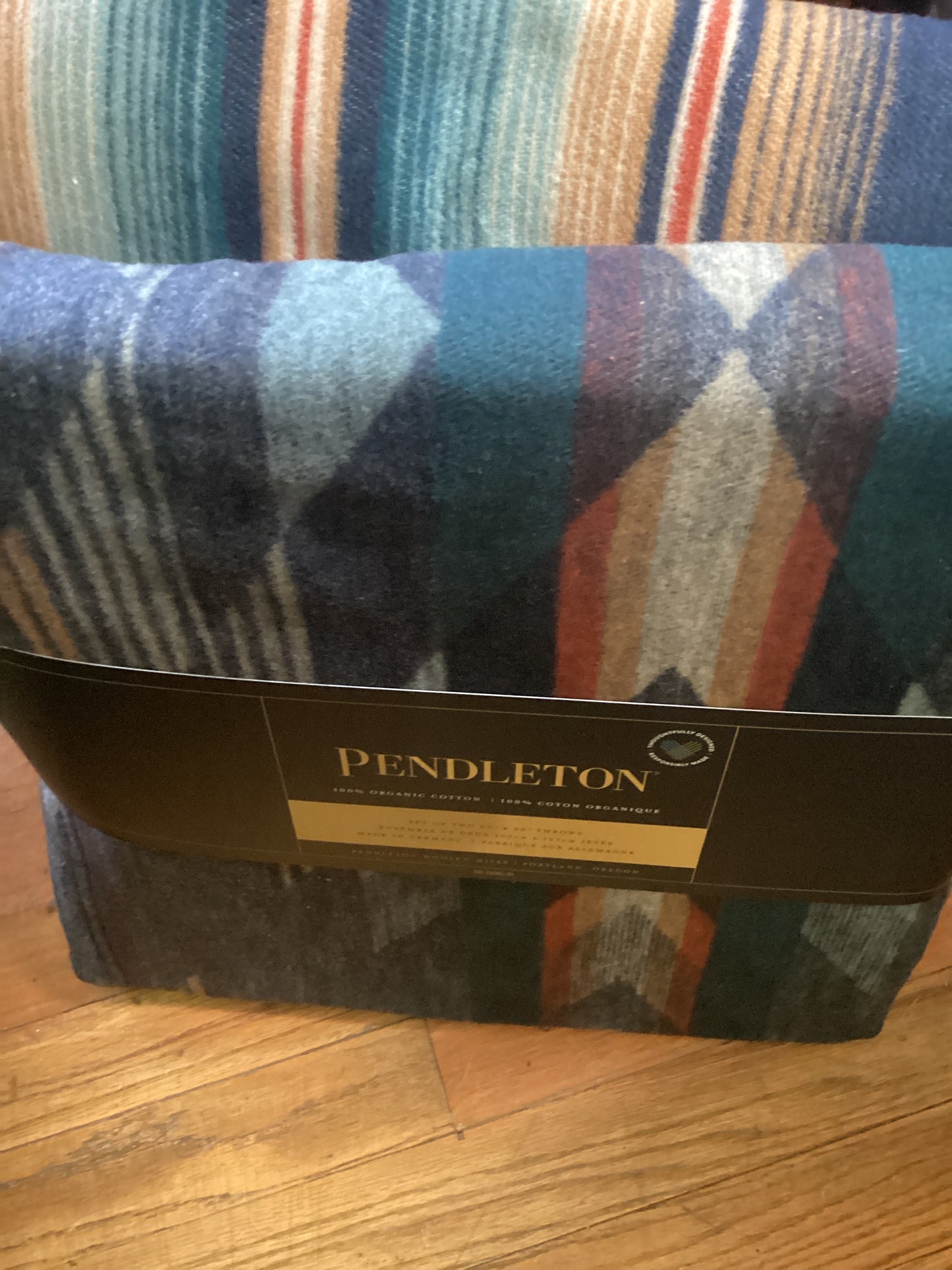 Pendleton Wyeth Falls Denim Set of 2 Throws