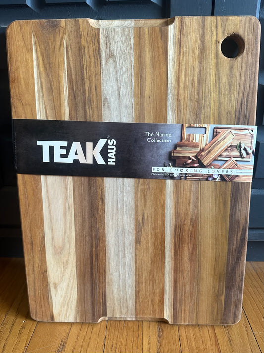 Teak Corner Hole & Juice Board
