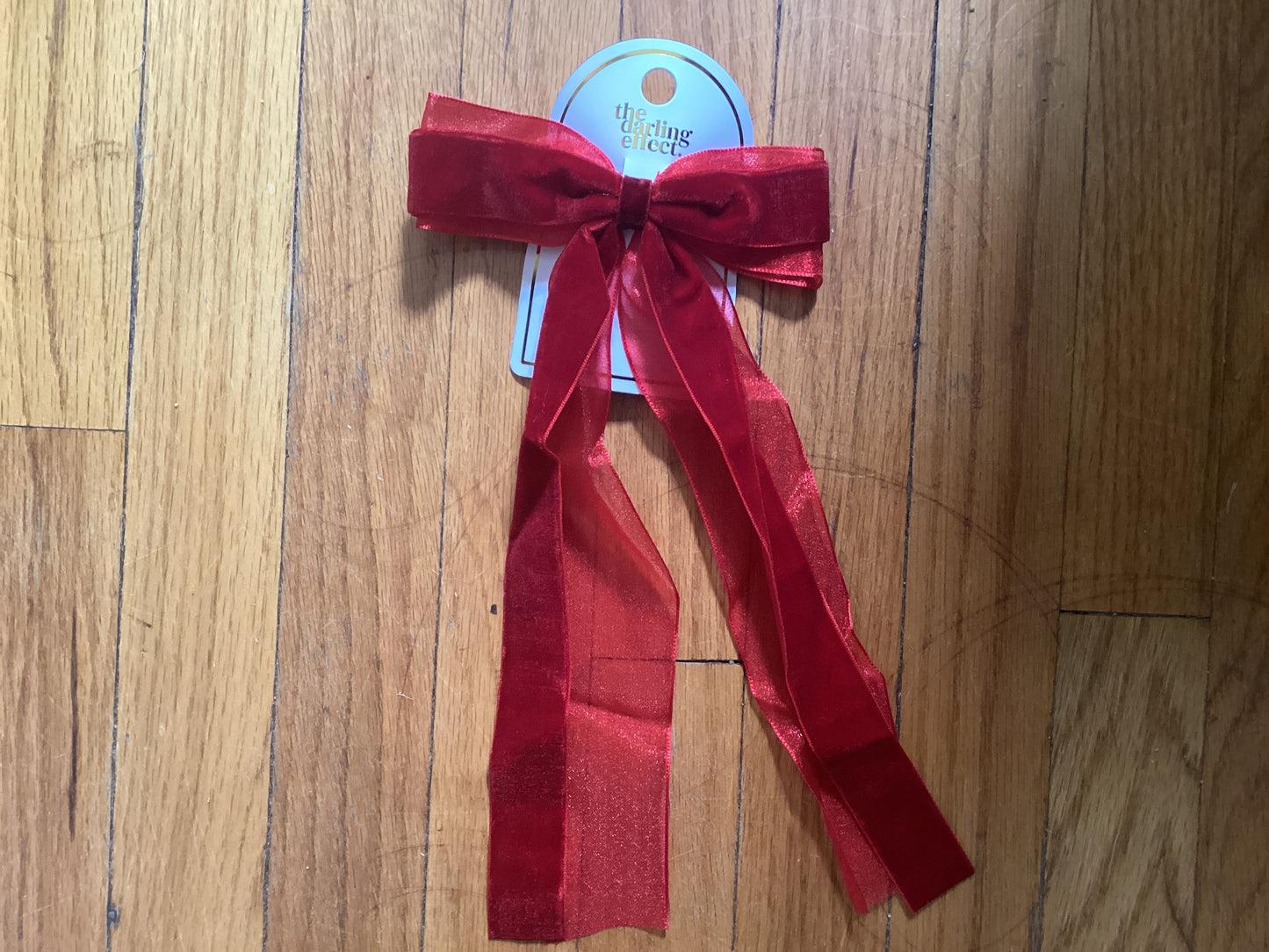 Vintage Velvet Hair Bow Red