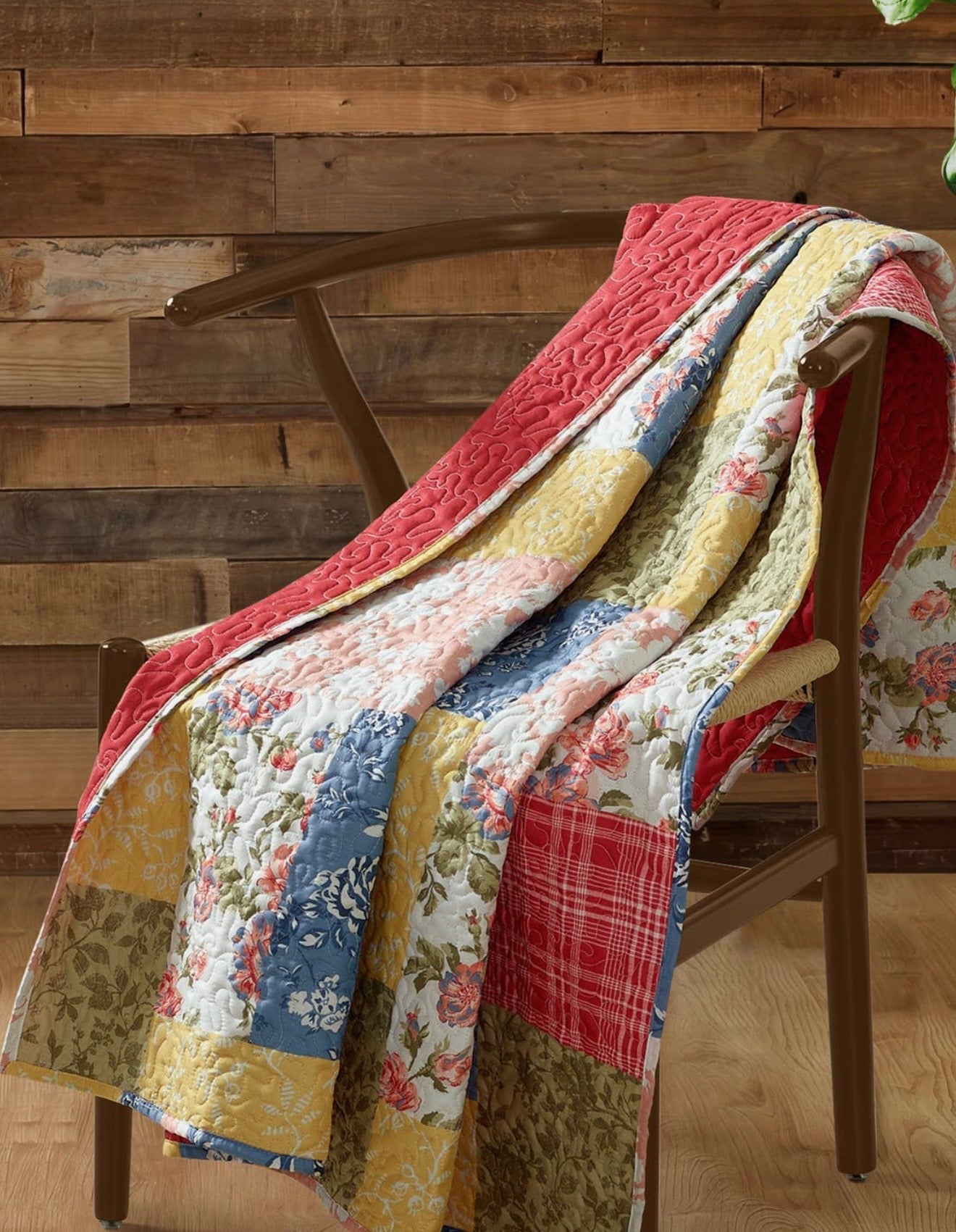 Farmhouse Floral Throw