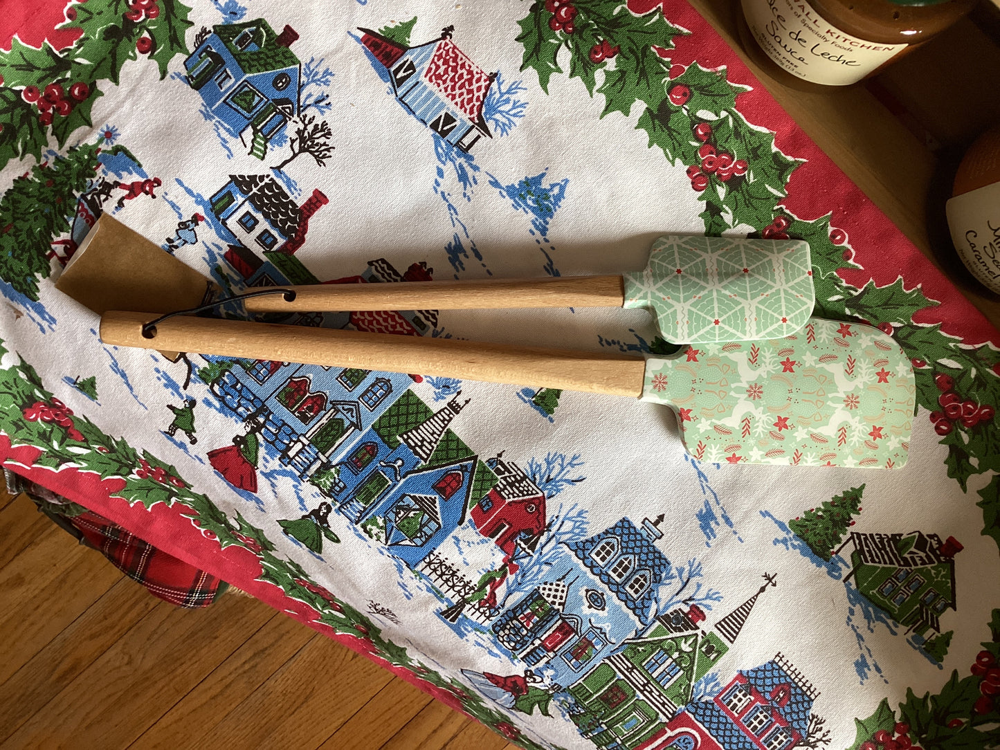 Silicone & Wood Spatula W Pattern