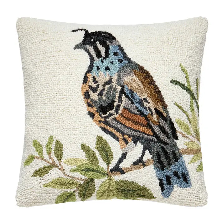 Quail Foliage Hook Pillow