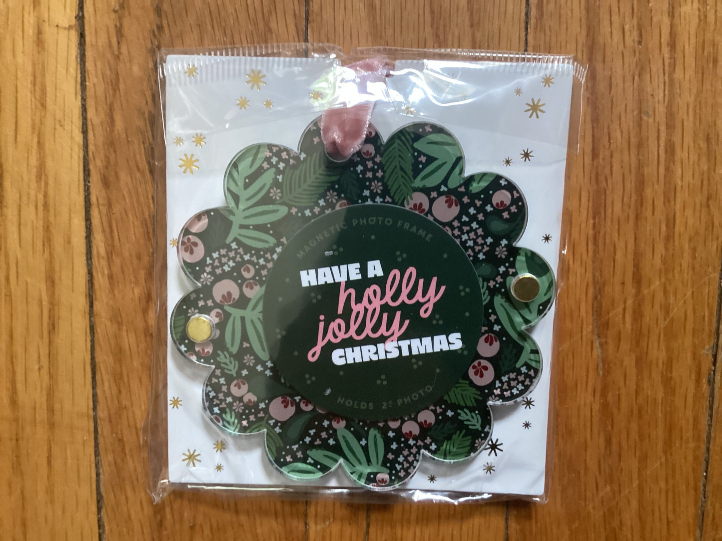 Jolly Sprig Magnetic Photo Ornament