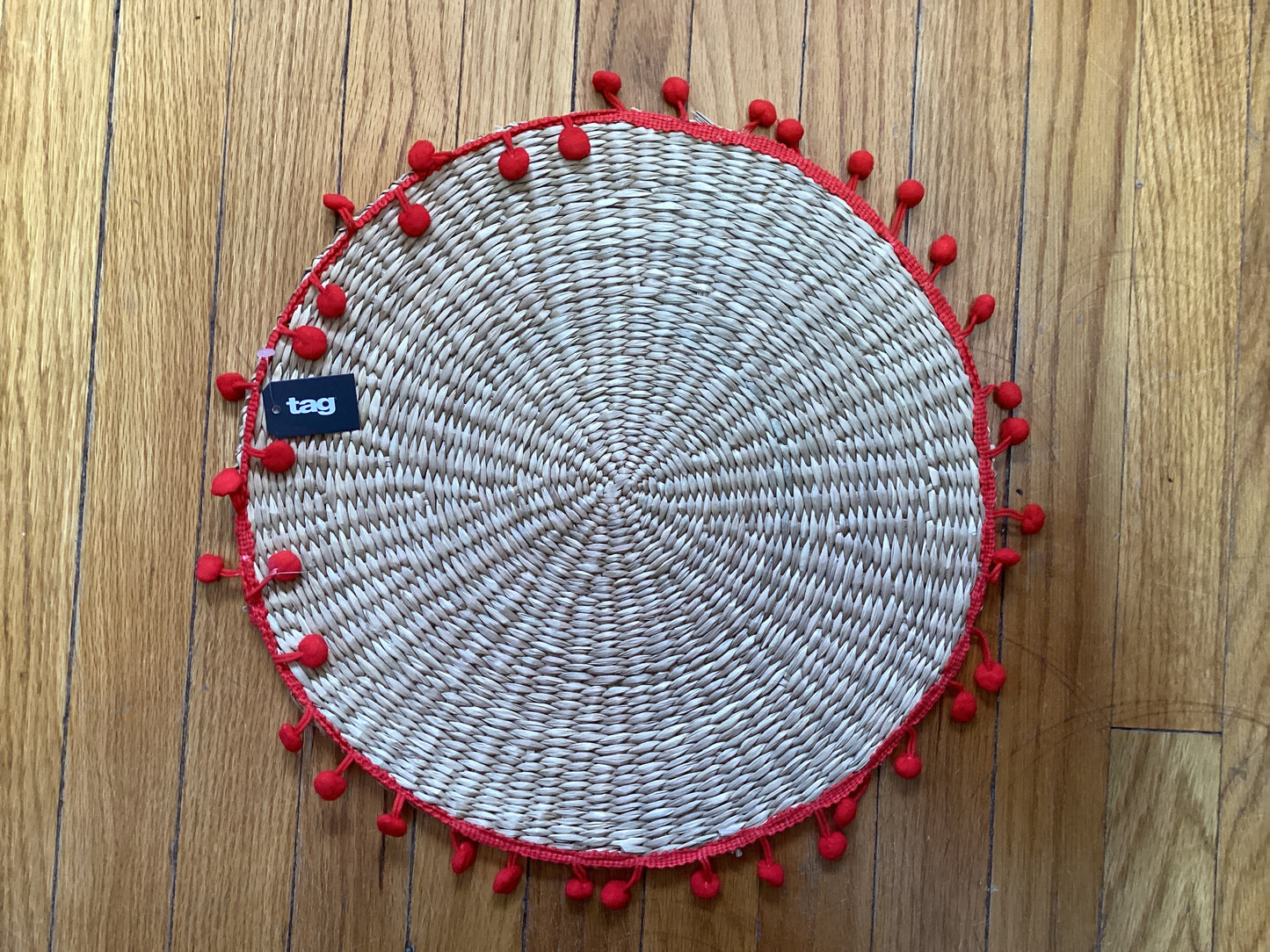 PomPom Placemat Red
