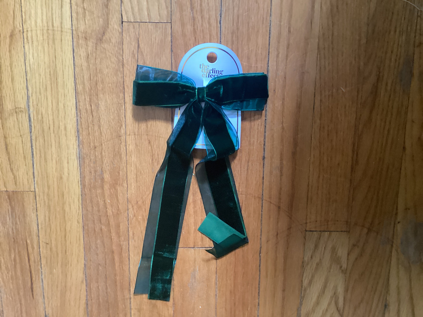 Vintage Velvet Hair Bow Green