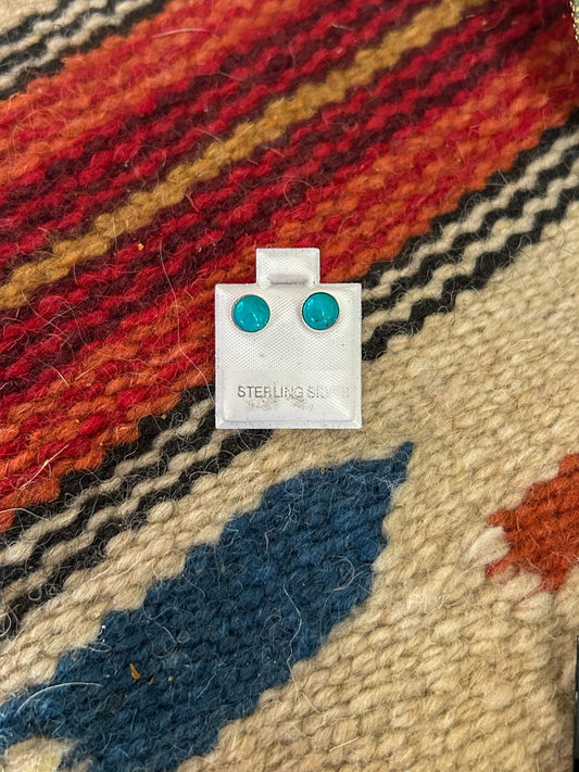 Turquoise Circle Studs