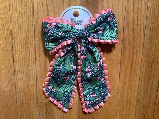 Fancy Frills Hair Bow Jolly Sprig
